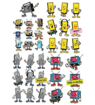 Konuşan Aletler Sticker Set 32 Parça Telefon, Tablet, Defter, Laptop Sticker