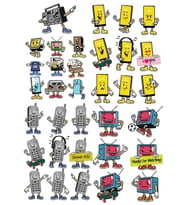 Konuşan Aletler Sticker Set 32 Parça Telefon, Tablet, Defter, Laptop Sticker