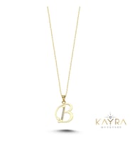 B Harfi Altın Kolye BM03