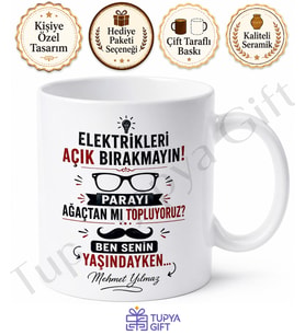 Babanın Sözleri Yazılı Esprili Tasarım Kupa Bardak Babalar Günü Hediye