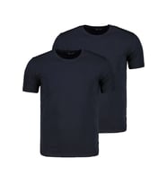 İKİLİ SET T8569 DEWBERRY BİSİKLET YAKA ERKEK T-SHIRT-KOYU LACİVERT - KOYU LACİVERT (Karışık)