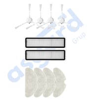Dreame D10S, D10S PRO, D9 MAX GEN2 Uyumlu 4 Yan Fırça 2 Filtre 4 Mop PKT-iasgf0000183
