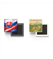 Buzdolap Magnetleri - Slovakya Bayrağı ve Paper Cut Tema - 2'li Set Magneti