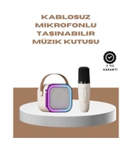 Taşınabilir Bluetooth Karaoke Seti – Mikrofon ve Hoparlör 10-20 W, 10 m Bağlantı