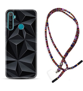 Realme 5i 5 Pro 6i 7 Pro 8 Kılıf Boyun Asklı Rasta Silikon Prizmalar 1782