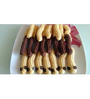 Plastik Gri Renk Tırtıl Kurabiye Kalıbı, Tırtıklı Şekilli Kek Pasta Krema Süsleme Aparatı Pastacılık Süsü Dekoru (Gri, 1 Adet)
