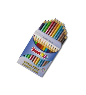 Smart Kids Kuru Boya Yarım Boy 12 Renk Kısa Kuru Boya Kalemi (24 Adet) (Karışık)