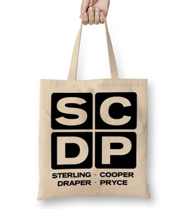 Sterling Cooper Draper Pryce Mad Men inspired 02 Bez Çanta Uzun Saplı