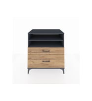 Kronos Şifonyer 2 Raflı 2 Çekmeceli 88x59x96 Antrasit-Çam