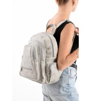Suni Deri Kadın Sırt Çantası 35*25 Cm Mega Bag Günlük Kullanıma Uygun Çok Cepli İçi Astarlı