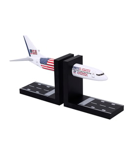 Zekupp Boeing 737-800 1/100 Ölçek Amerika Maket Uçak Temalı Kitap Tutucu