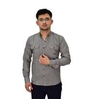Erkek Spor Likralı Gömlek BGL-ST04343 (Gri)
