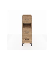 Kronos Dolap Tek Raflı 3 Çekmeceli 44x59x134 Çam-Çam