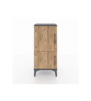 Arges Komodin 3 Raflı 2 Kapaklı 44x30x96 Antrasit-Çam