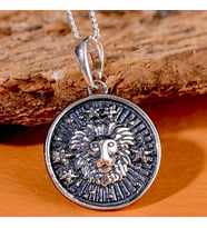 Gümüş Aslan Burcu Kolye 925 Ayar Gümüş Aslan Burç Unisex Kolye