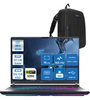 Asus Rog Strix G16 G615JH-RV053 Intel Core I5-13450HX 32GB 512GB SSD 8GB/RTX5050 Gddr7 115W 16" Wuxga 165Hz 3ms IPS Freedos Gaming Laptop WRX053F09+ZETTAÇANTA