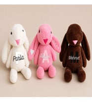 Kişiye Özel İsim Baskılı 35 cm Peluş Tavşan – Yumuşak Oyuncak Tavşan Bebek, Çocuk ve Hediye Konsepti