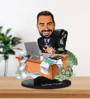 Kişiye Özel İş Adamı Karikatür Biblo