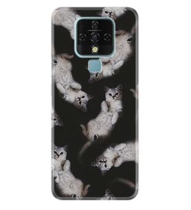 Tecno Camon 16 18P Pova Pova 3 Pova Neo Kılıf Desemli Silikon Sevimli Kedicikler 1785