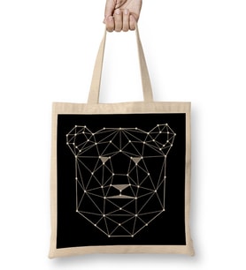 Star Animal Bear Bez Çanta Uzun Saplı