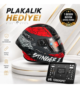 MT Helmets Stinger 2 Solid Full Face Kapalı Kask + Plakalık
