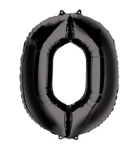 Siyah 0 Rakam Folyo Balon 100 Cm 1 Adet