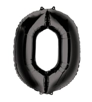 Siyah 0 Rakam Folyo Balon 100 Cm 1 Adet