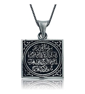 Gümüş Nazar Duası Bayan Kolye