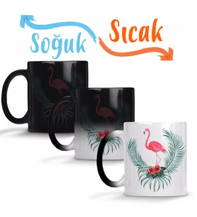 Flamingo Sihirli Kupa Bardak Porselen