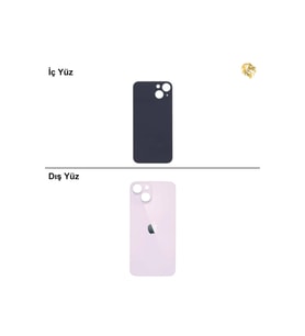 iPhone 13 mini Pembe Renk Arka Kapak Arka Cam Batarya Kapağı Lazer Kesim Kapak Pil Kapağı