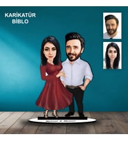 KİŞİYE ÖZEL SEVGİLİ TASARIMLI KARİKATÜR BİBLO B115