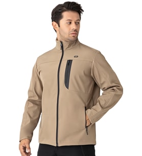 Crozwise Bej Erkek Su Geçirmez Softshell Outdoor Mont / Ceket - 5039-02