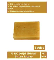 Doğal %100 Saf Özel Üretim Saç Cilt Vücut Kullanım Saç Dökülmesi Karşıtı Bıttım Sabunu 5 Adet