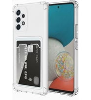 Teknomoda Samsung Galaxy A32 Kılıf Kartlıklı Anti Şok Korumalı Şeffaf Silikon Şeffaf Açık