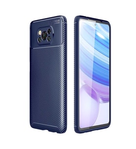 Xiaomi Poco X3 Kılıf Esnek Soft Karbon Tasarım Legion Serisi (Lacivert)