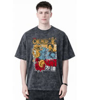 One Piece Monkey D. Luffy Sabo Portgas D. Ace Anime Baskılı Unisex Oversize Eskitme Yıkamalı Tişört