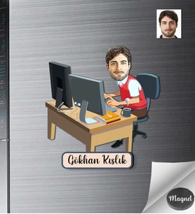 Kişiye Özel Öğretmen Erkek Ahşap Magnet -6