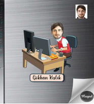 Kişiye Özel Öğretmen Erkek Ahşap Magnet -6