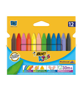 Bic Plastidecor 12 Renk Üçgen Pastel Boya
