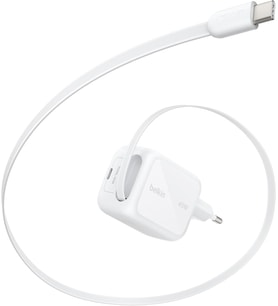 Belkin Ultracharge Usb-C Fiş Tipi Şarj Cihazı 45 W, 0,8 M Geri Çekilebilir Usb-C Kablo Ve Usb-C Port