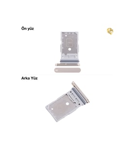 Samsung Galaxy S24 Plus ile Uyumlu Sim İç Yuvası Çiftli Sarı Çiftli sim yuvası ikili sim tepsisi çiftli sim aparatı dual sim çekmecesi
