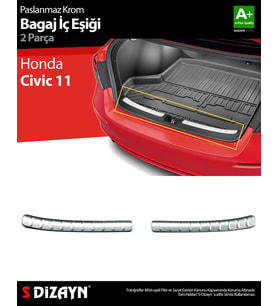 S-Dizayn Honda Civic 11 Krom Bagaj İç Eşiği 2 Parça 2021 Üzeri