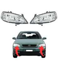 Opel Astra G Sağ (Yolcu) Ve Sol (Şoför) Far 98/04 Beyaz 1216156-1216157