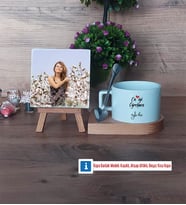 En İyi Öğretmen Fotoğraflı Dekoratif Taş, Kupa Bardak Beyaz Hediye (Model 8)