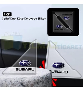 Subaru Logo Kapı Kenar Köşe Koruyucu Çarpma Çizilme Önleyici Silikon Şeffaf Damla Etiket 1 Çift