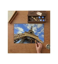 Eyfel Kulesi Yakın Çekim Tasarımı 240 parça Ahşap Puzzle Ahşap Kutuda MP04984