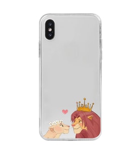Iphone X ve XS Uyumlu Aslan Kral Tasarımlı Şeffaf Telefon Kılıfı