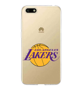 Huawei Y5 2018 Uyumlu Kapak LA Lakers Tasarımlı Şeffaf Silikon Kılıf