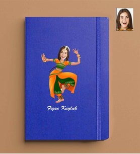 Kişiye Özel Kadın Model 13x21 Mavi Defter-47