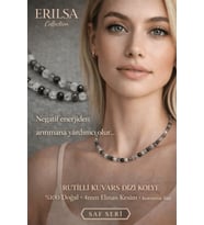 Sertifikalı Rutil Kuvars Dizi Kolye - 4mm Elmas Kesim Minimal Seri Doğal Taş Kolye (Çok Renkli)